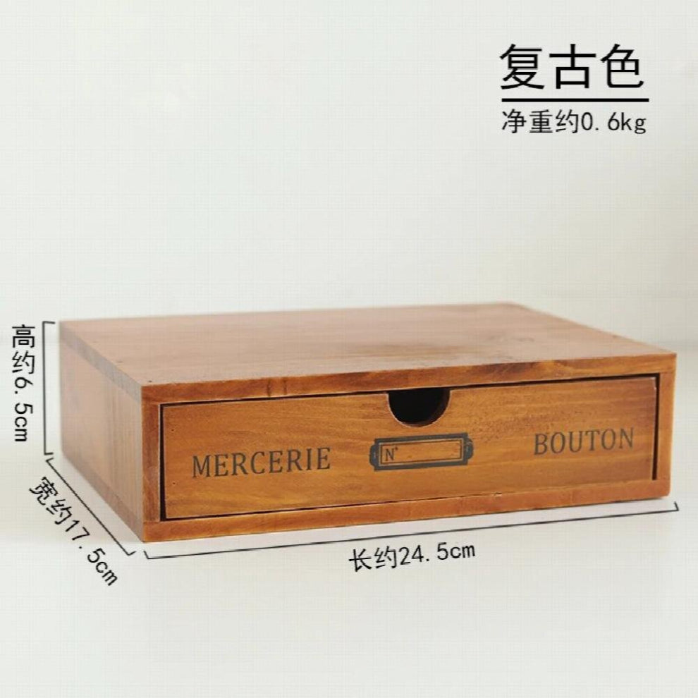 Wooden Box Storage Wooden Drawer Chest of Drawers Cosmetic Jewelry Organizer Office Home Decor Desktop Storage Box WF