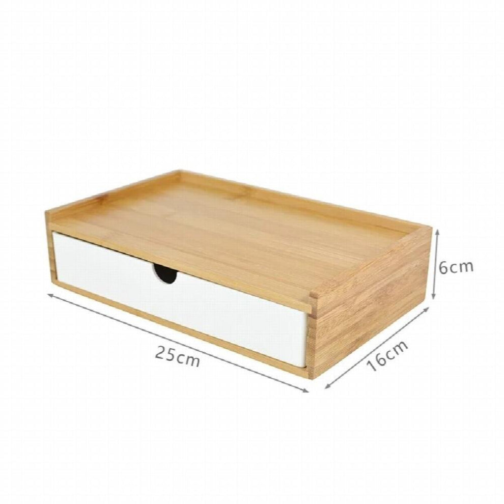 Jewelry Storage Box 1-2-3 Layer Bamboo Desktop Organizer Supplies Hotel Office Stationery Drawer Bathroom Counter Storage box