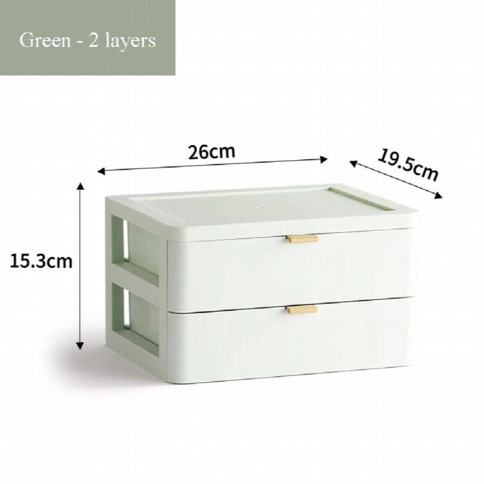 Jewelry Case 2-3 Tiers Office Desktop Organizer Drawer Bathroom Accessories Storage Box Nordic Mask Cosmetic Makeup Rack