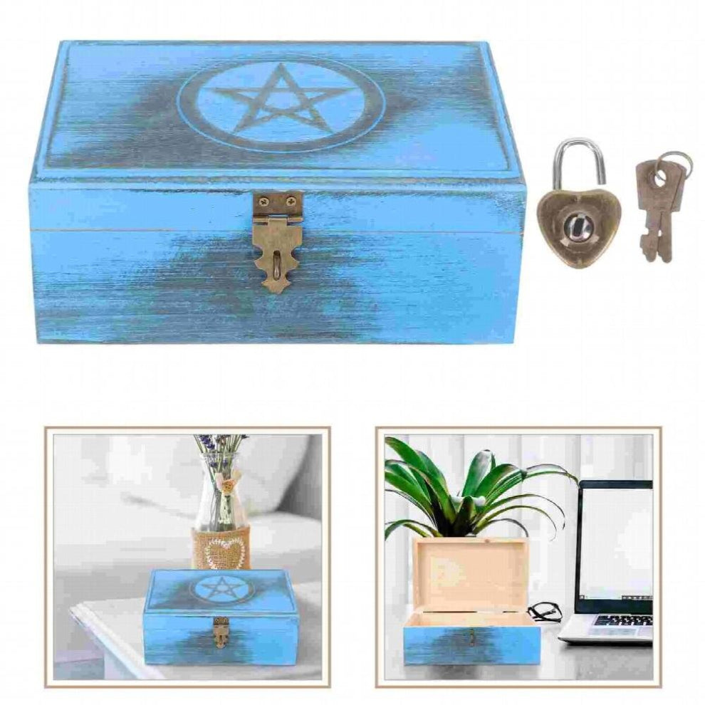 Box Wooden Storage Jewelry Lock Station Piggy Stationery Bintea Cash Case Retro Organizercoffee Giftwood Chesttrinket