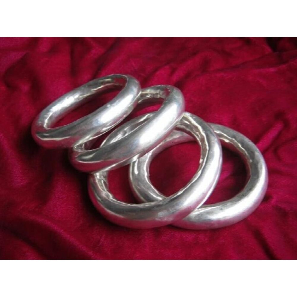 Ethnic jewelry Personality Miao silver bracelet Exaggerated glossy hollow bracelet