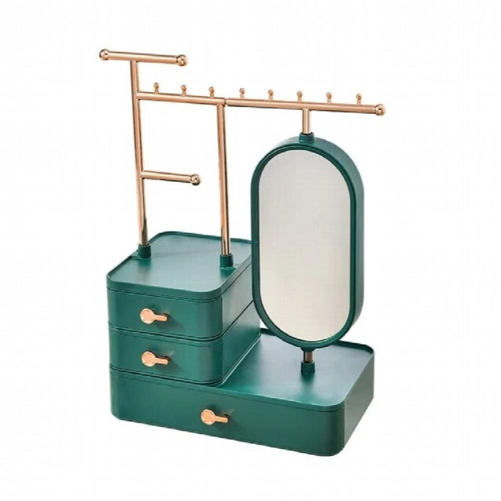 Jewelry Storage Box Necklace Earring Display Big Capacity Cosmetic Storage Box Bathroom Desktop Beauty Makeup Organizer