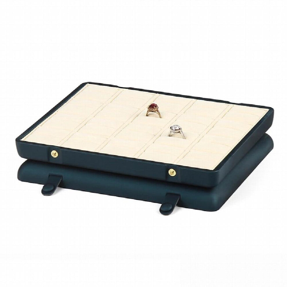 (Style 2 White-Pendant Style) Jewelry Box Storage Organizer Tray for Rings Earrings Necklaces Bracelets Plate Jewellery Display Stand Case 24.5*19*5.5