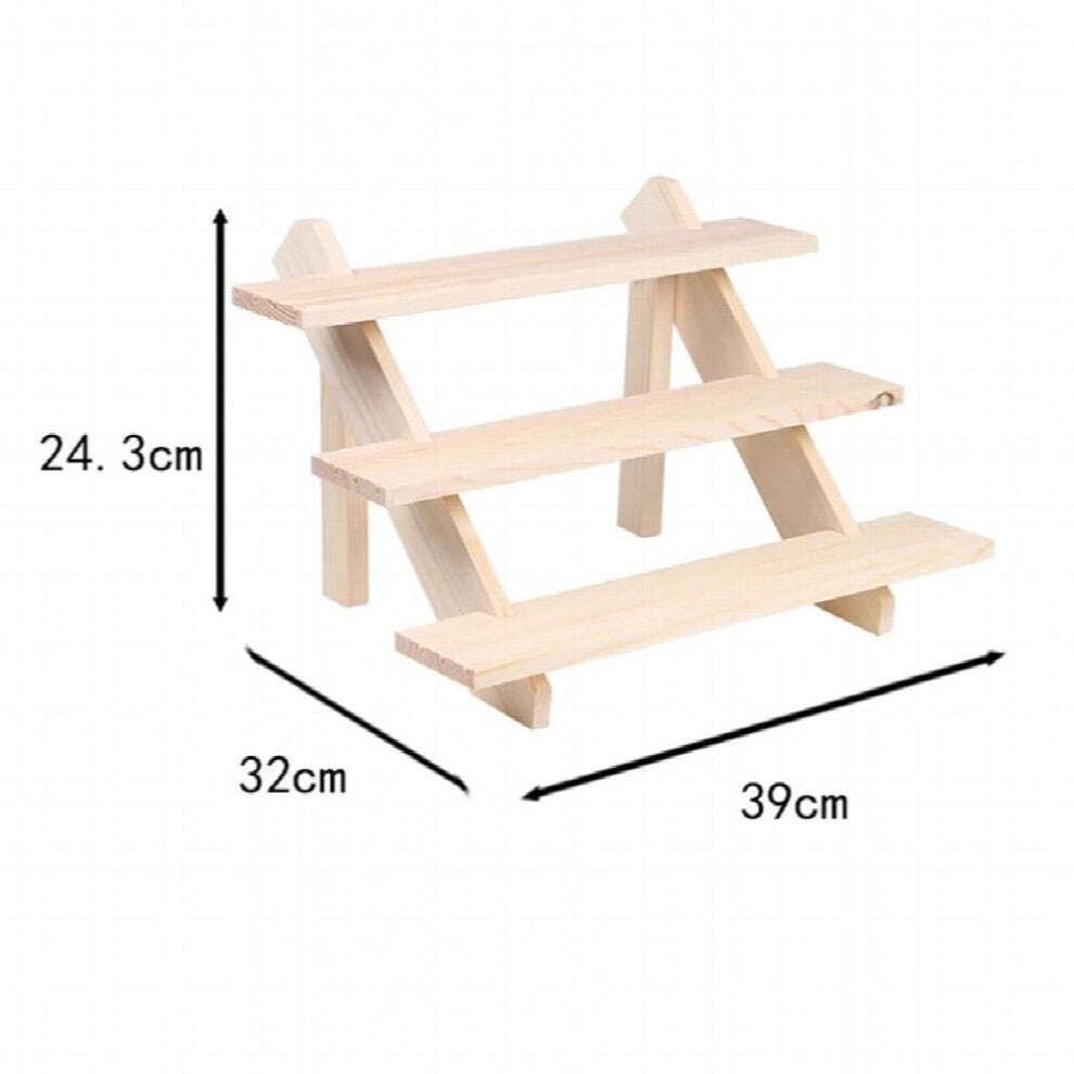Samonica Hot Wood Jewelry Display Pendant Earrings Rings Display Blocks Solid Wood Jewelry Display Holder Shelf Desktop Storage