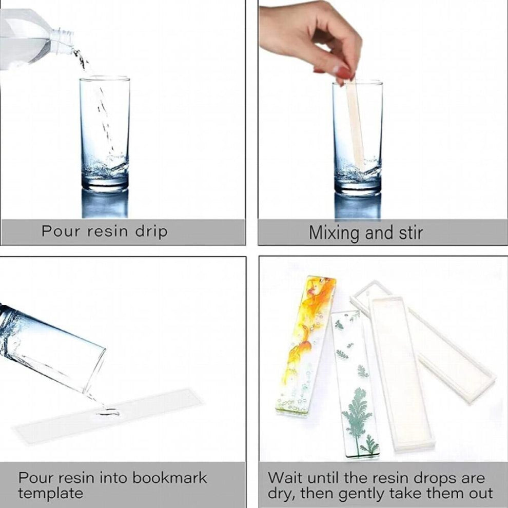 Rectangle Bookmark Set with Tassels Bookmark Jewelry Kits Pendant Charms for Keychain Christmas Decoration Gift