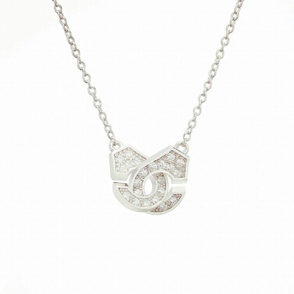 925 Sterling Silver Handcuffs Menottes Chain Necklace For Women High Femme Fine Jewelry Make