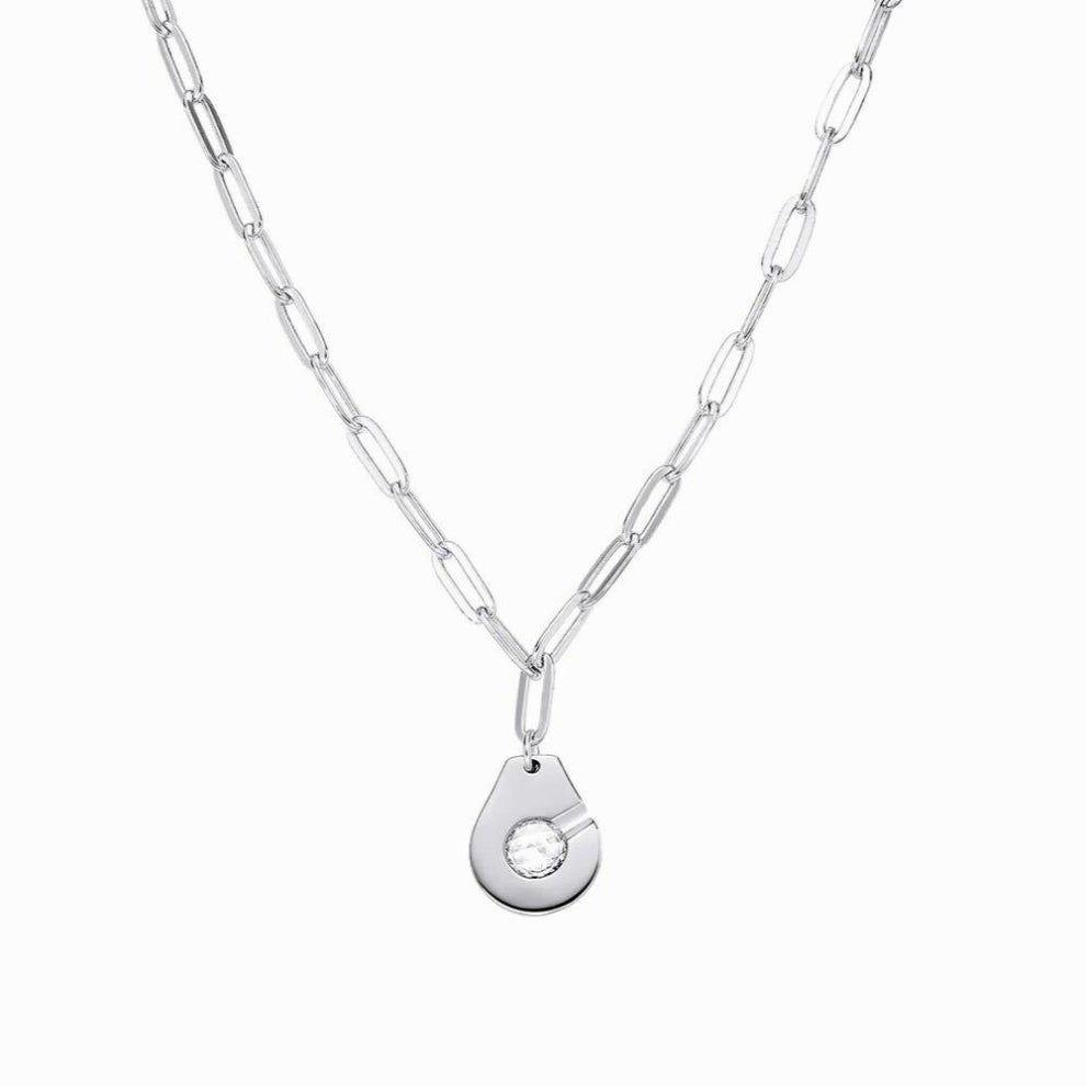 Real 100% 925 Sterling Silver Handcuff Menottes Danging Classic Link Chain Necklace For Women Collection