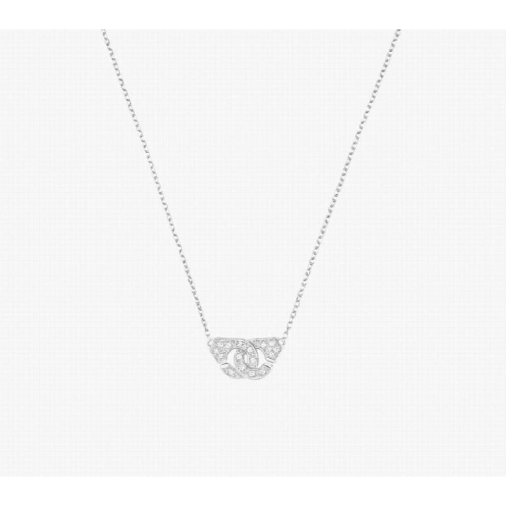 Dinh van 925 Silver Handcuffs Necklace Ladies Jewelry Full Diamond Plating Temperament Gift