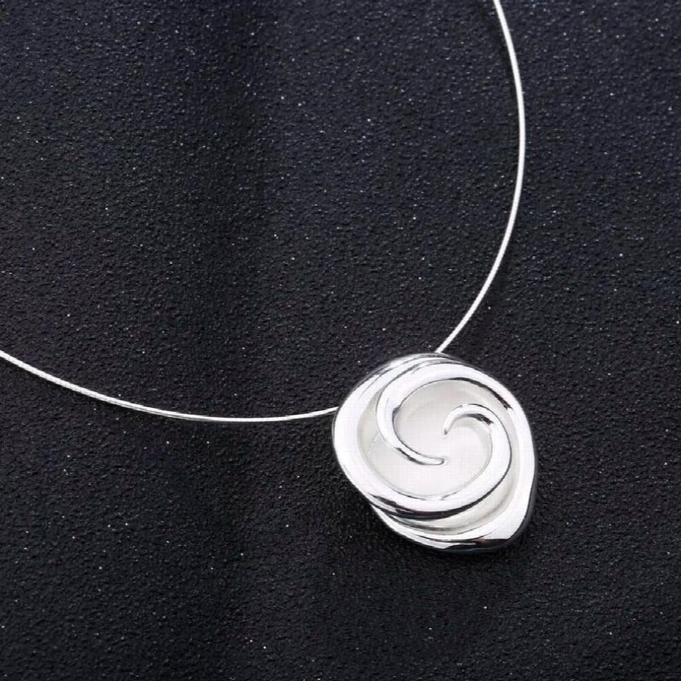 925 Sterling Silver Rose Chokers Necklaces for Women Flower 925 Silver Pendant Statement Necklaces Fine Jewelry