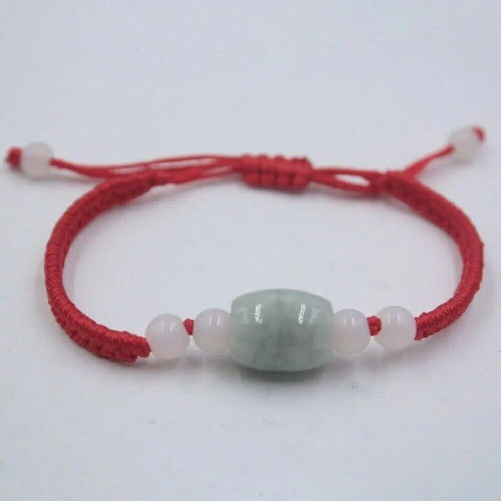 100% Natural Jade-Jadeite Lucky Knitted Glossy Round Oval Loose Beads Bracelet Gift For Her