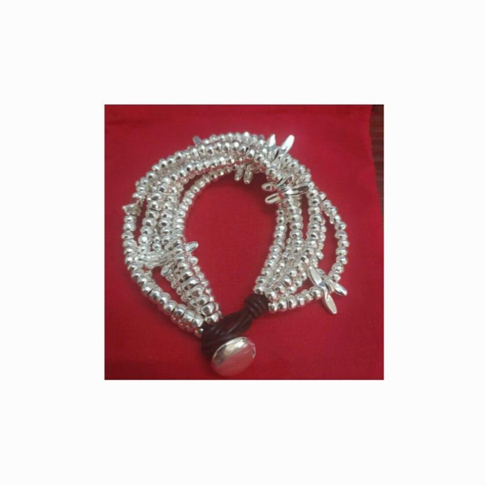 High Jewelry Leather Rope U-NO Alloy Classic Silver Plate Bracelet9 For Women Direct