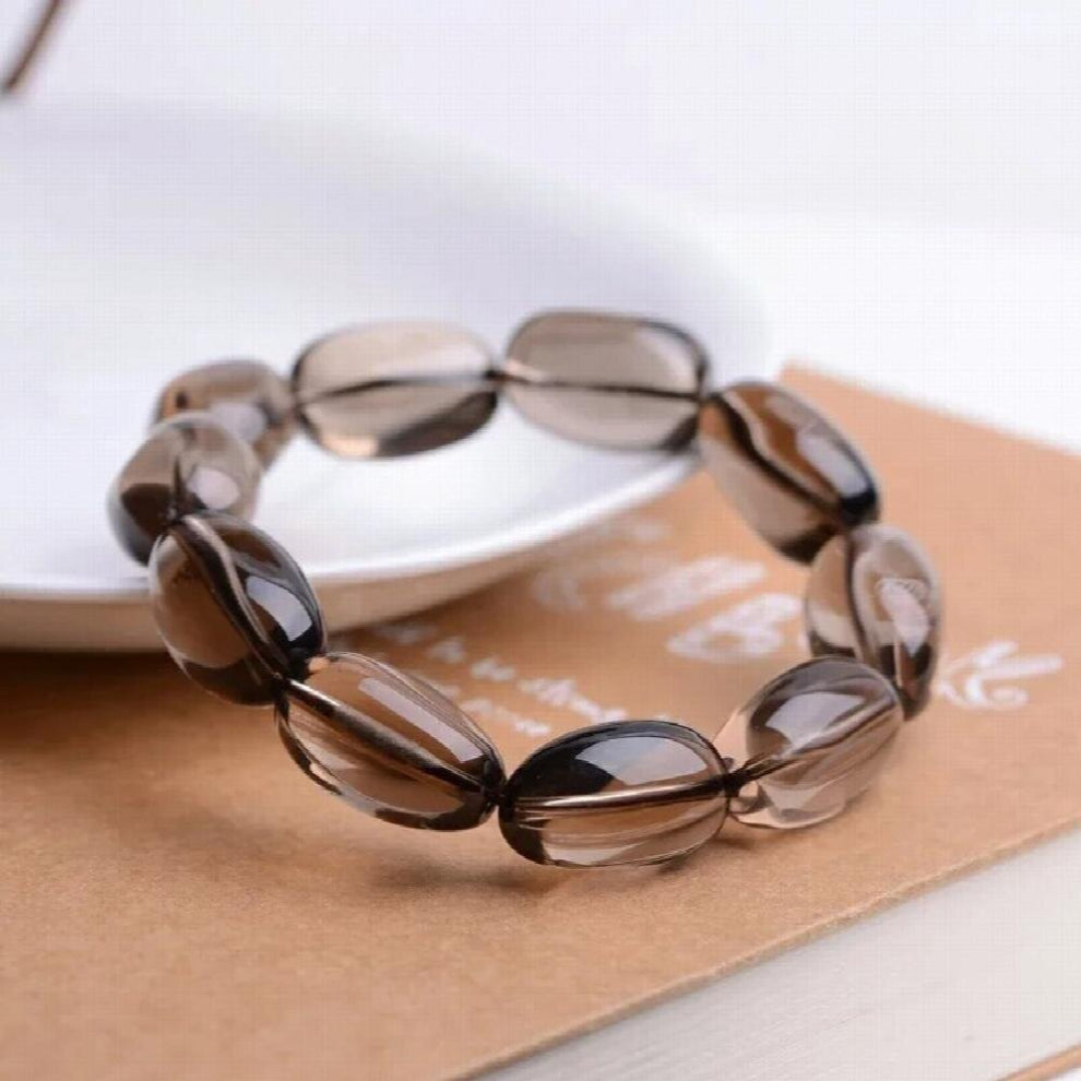 Natural Tea Water Crystal Bracelet Men And Women With Irregular Will Grain Citrine Single Hand String Beads Crystal Ornaments