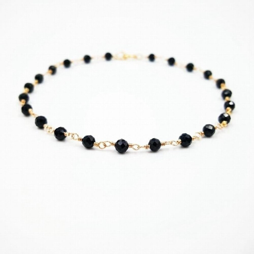 Gemstone Natural Stone Spinel 925 sterling silver Knitting Shining Bracelet