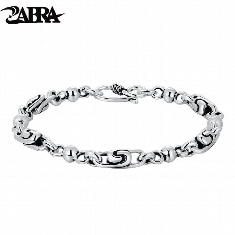 925 Sterling Silver Auspicious Cloud Fine Bracelet For Men Women Biker Party Statement Birthday Jewelry