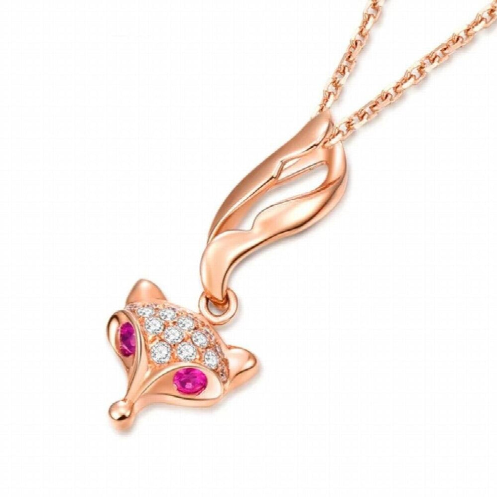 European Woman Girl Party Wedding Gift 18KT Rose Stud Earrings+Ring+Necklace Jewelry Set JE02