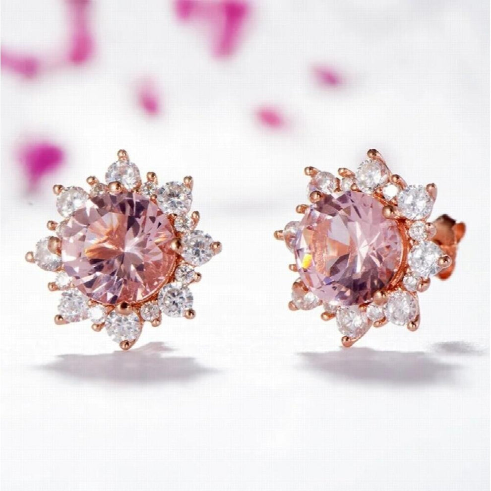 JE56 Hot Woman Party Birthday Wedding Gift Snowflake 18KT Necklace+Earrings+Ring Jewelry Set