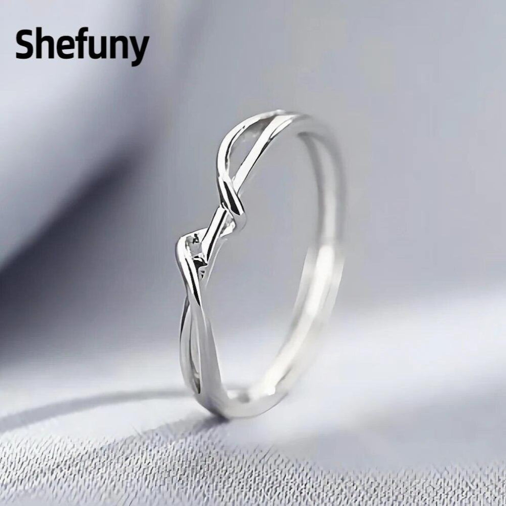 925 Sterling Silver Twine Adjustable Finger Rings Irregular line Stackable Open Size Rings For Women Fine Jewelry Wedding Gift