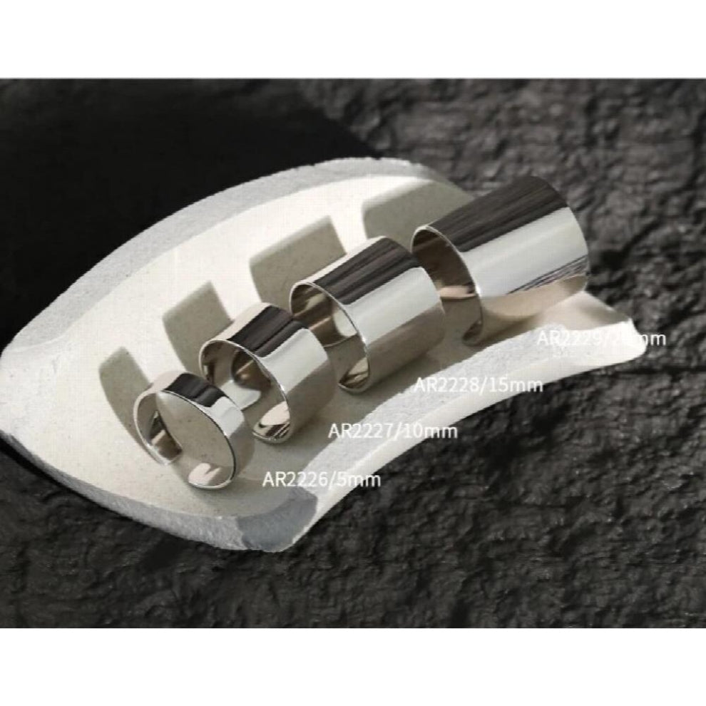 F.I.N.S INS Minimalist Wide Glossy S925 Sterling Silver Ring Opening Cuff Finger Silver Ring 925 Fine Jewelry