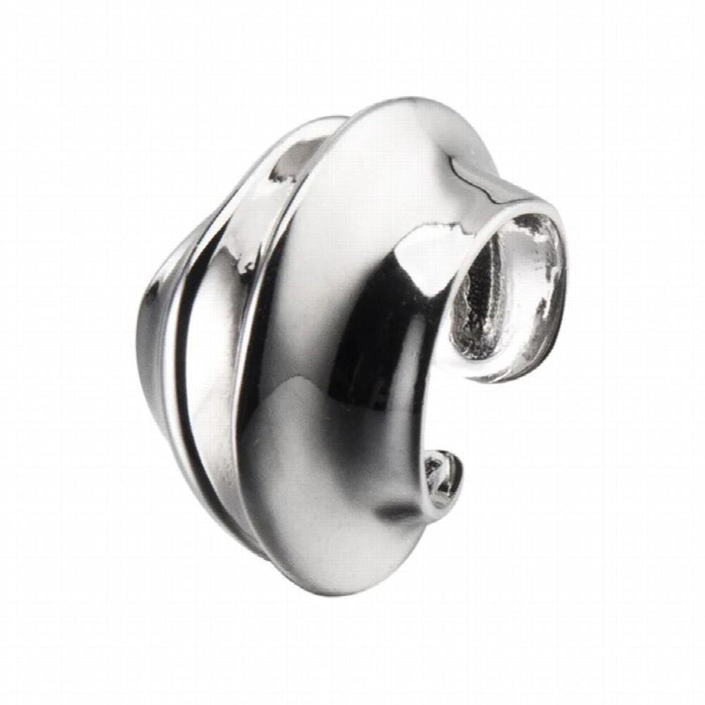 F.I.N.S 1PC Exaggerated Wide S925 Sterling Silver Geometric Ear Clip No Pierced Bump Earcuff Catilage Fine Jewelry No Ear Hole