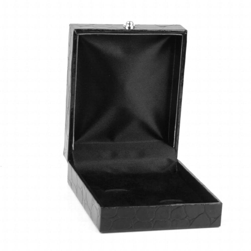 PU Leather Tie Clip Cufflinks Storage Case Display Showcase