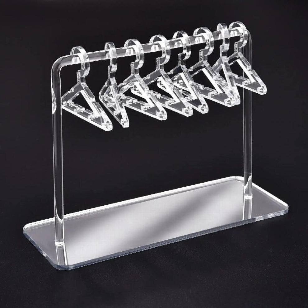 1set 8pcs-4holes Coat Hanger Polymer Clay Soft Pottery Earrings Stand Organizer Hanger Hanger Shape Tabletop Jewelry Display