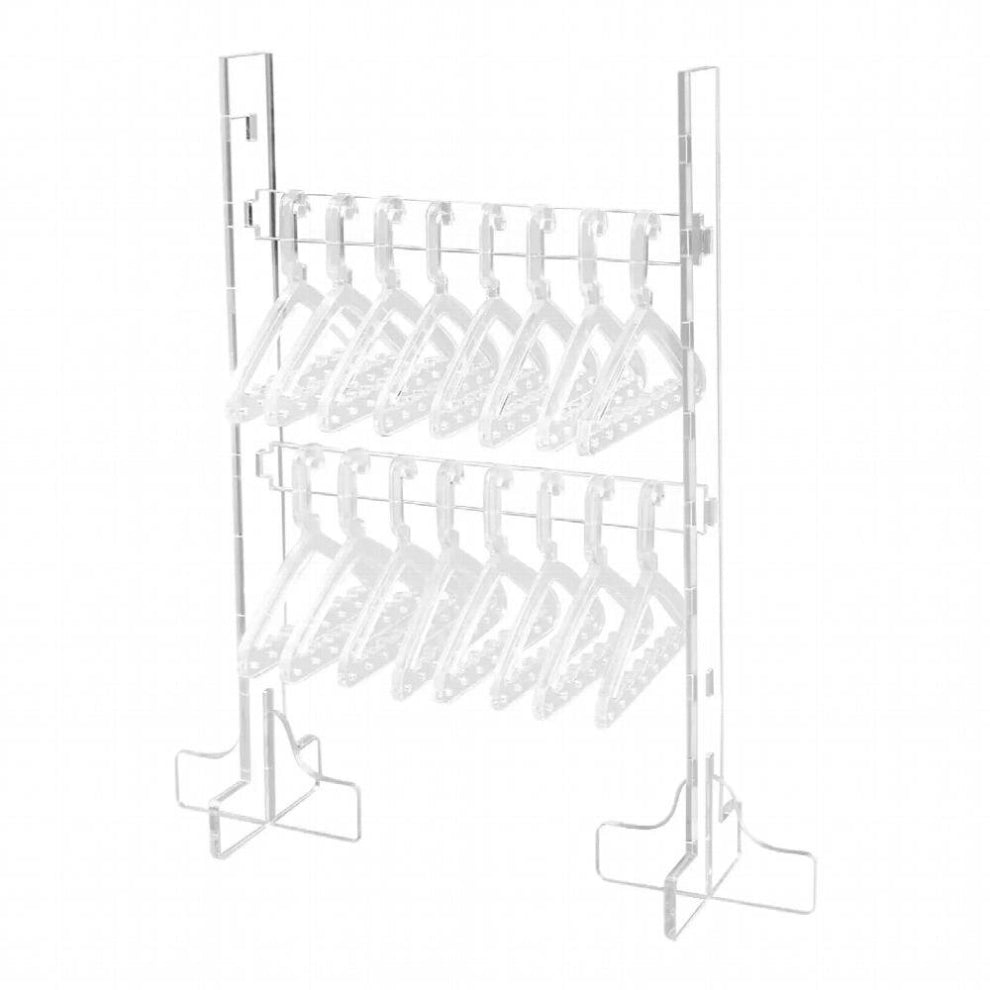2 Tiers Earring Hanger Rack Unique Large Capacity Acrylic for Desktop Closet