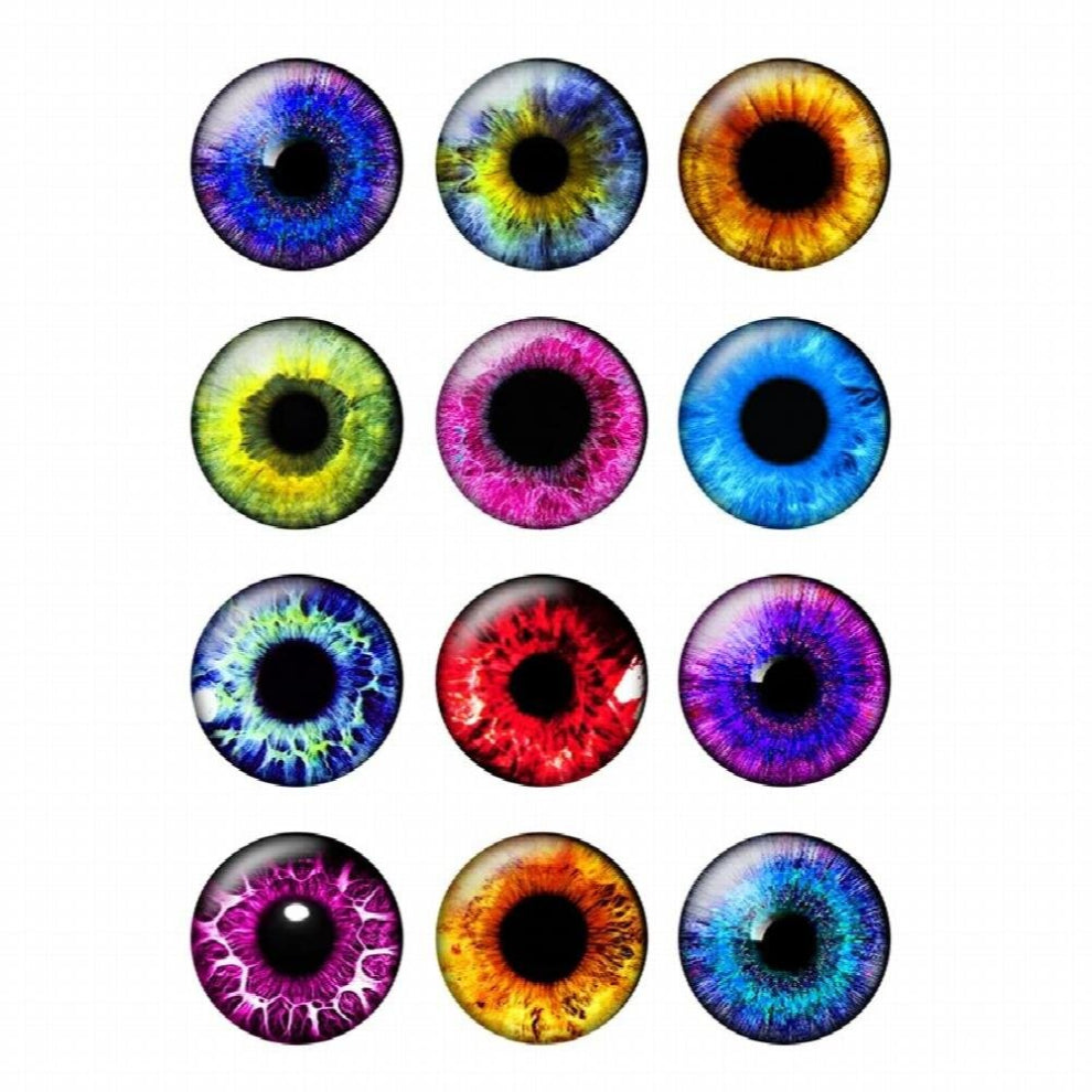 12 Pairs-lot Blythe Doll Eyes Chips Thin Glass Pupil Eye for Blythe Children DIY Jewelry Accessories BT192