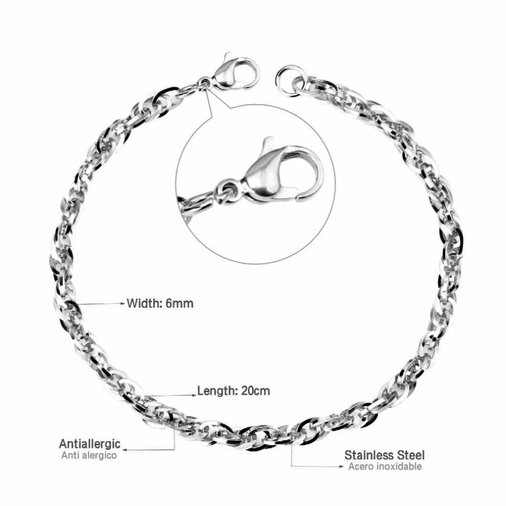 ASON Software Bracelet Chain Stainless Steel Chains For Women Men wrist Jewelry Bracelet Bangle Girl Gift