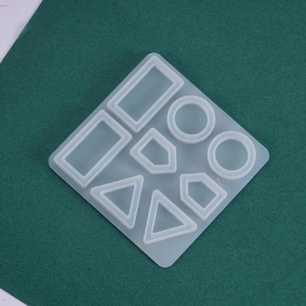 Glossy Geometry Polygonal Earrings Silicone Epoxy Resin Mold DIY Keychain Pendant Jewelry for Bag Decorations