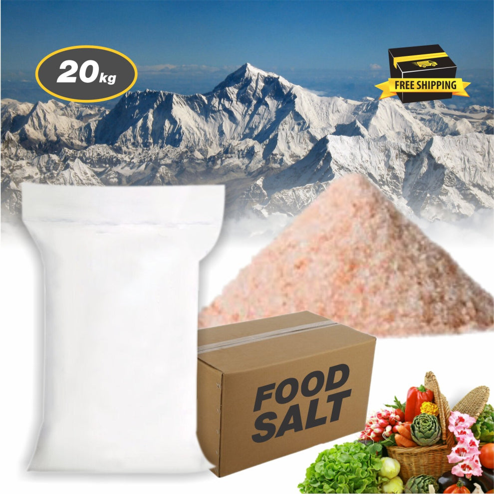 (20KG) Food Salt Himalayan Pink Salt Fine Grade Natural Table Salt
