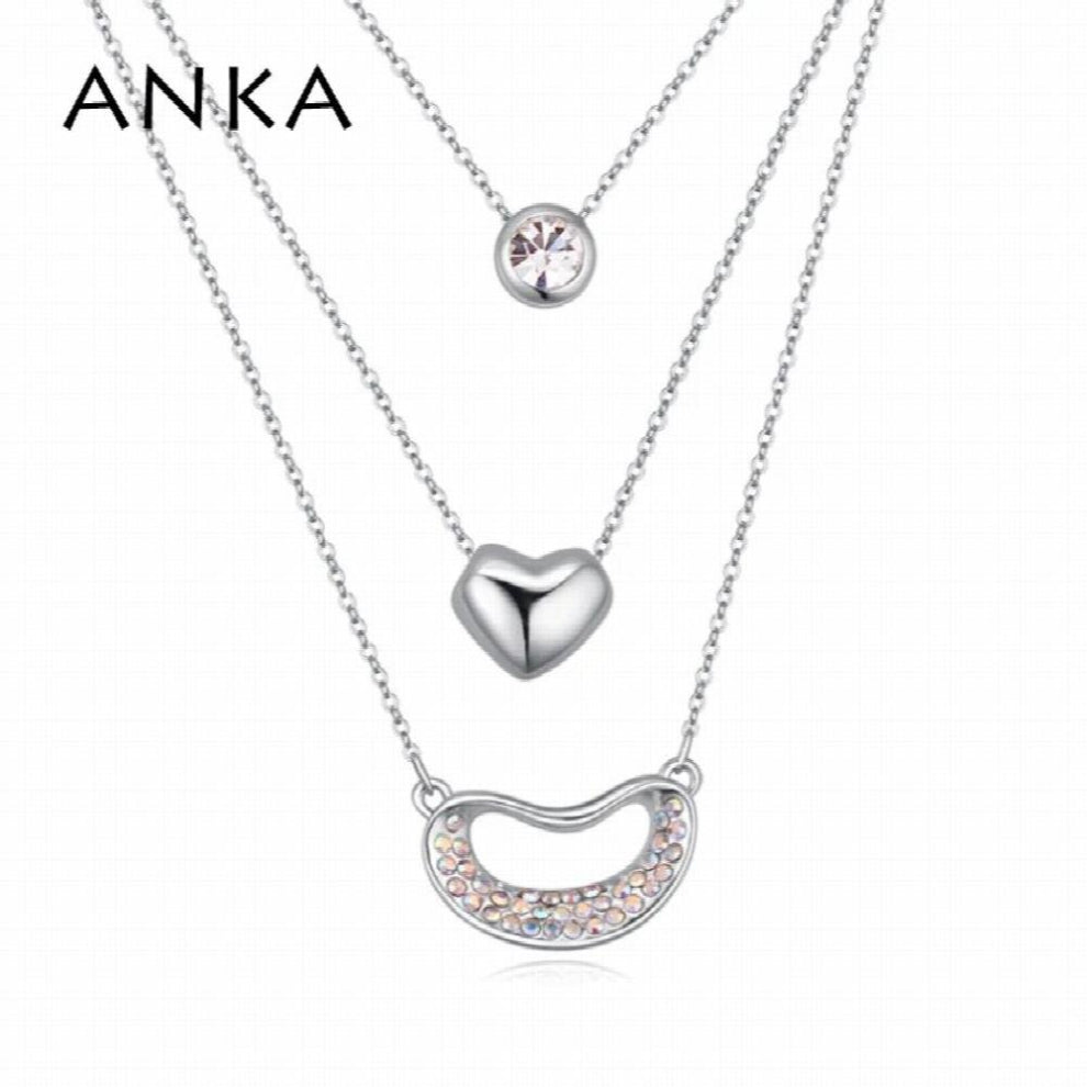 Special Offer Heart Crystal Necklaces& Pendants Jewelry Layers for woman #113551