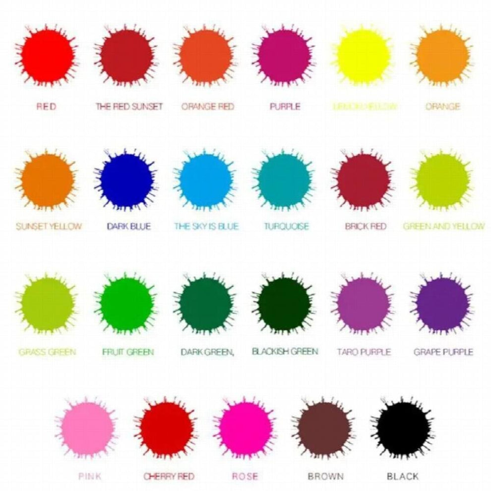 24 colors 10ml natural ink edible coloring suitable for cakes, pastries and biscuits DIY paint set.