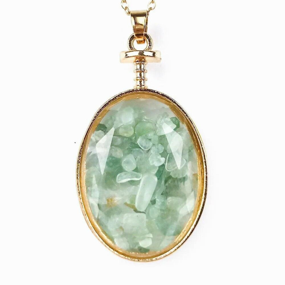 Chakra Crystal Pendant Necklace Reiki Healing Jewelry Natural Garnets Amethysts Tourmalines Quartz Chip Stone Neckalce Wish Gift