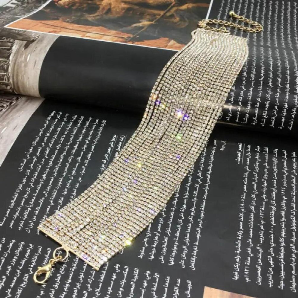 Multilayer Rhinestones Chokers Necklaces For Women Layered Collar Maxi Necklace Statement Jewelry Wedding