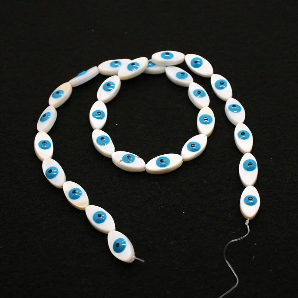 Natural Freshwater Shell Horse-eye Shape Devils Eye Beads 5-18mm Making Attractive Necklace EarringsDIY Womens Jewelry