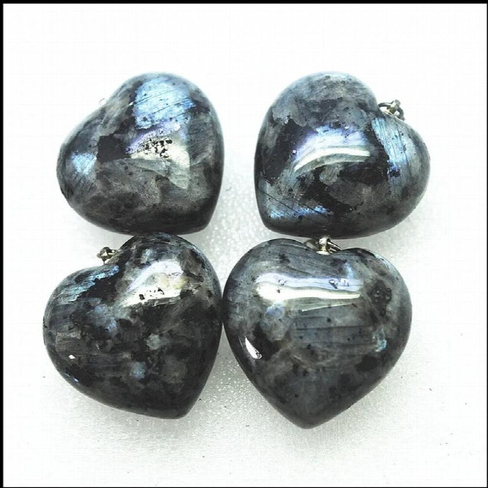 3pcs nature gem stone pendants heart shape size 30mm labradorite sodalite cherry queatz for women pendants for necklace