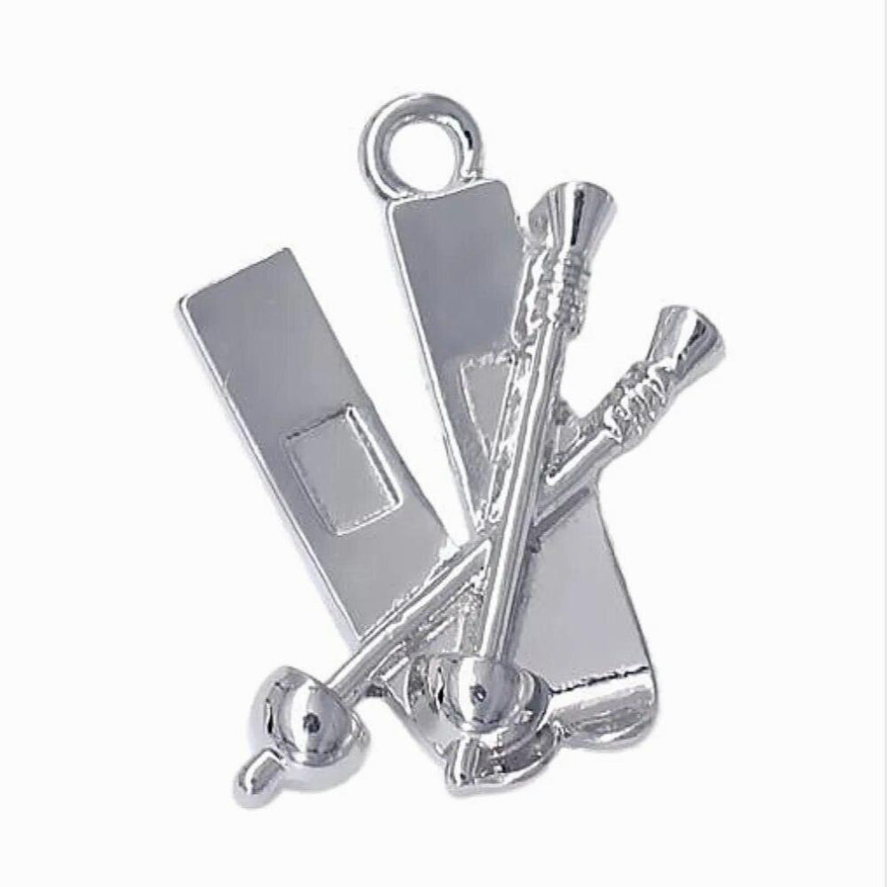 Double Nose Snowboard Sled and skis charm skating jewelry for ski lover bracelet necklaces making accessory diy