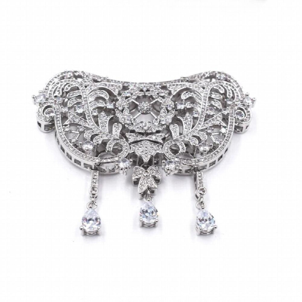 Zircon micro inlay royal household tassel pendant sweater chain accessories