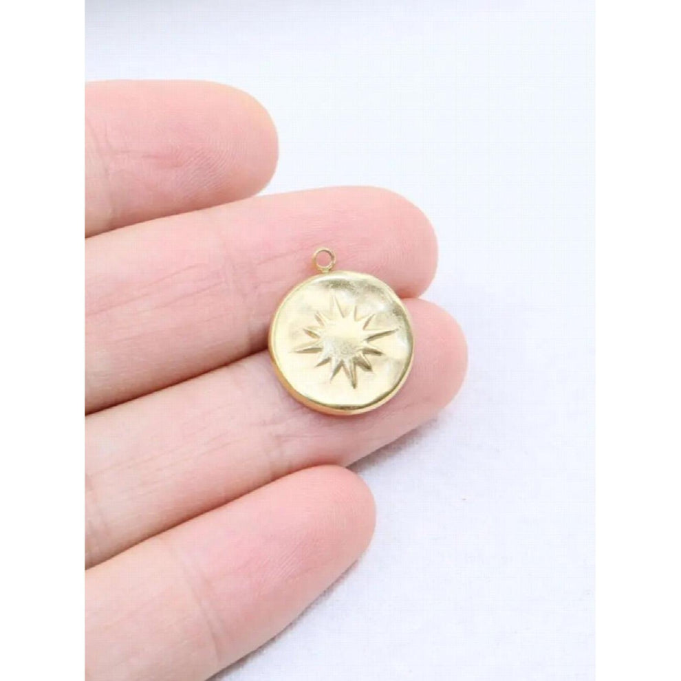 5pcs Wholesell Stainless Steel High Star Charms Pendant DIY Women AccessoryNecklace Earrings Bracelets Unfading 2 Colors