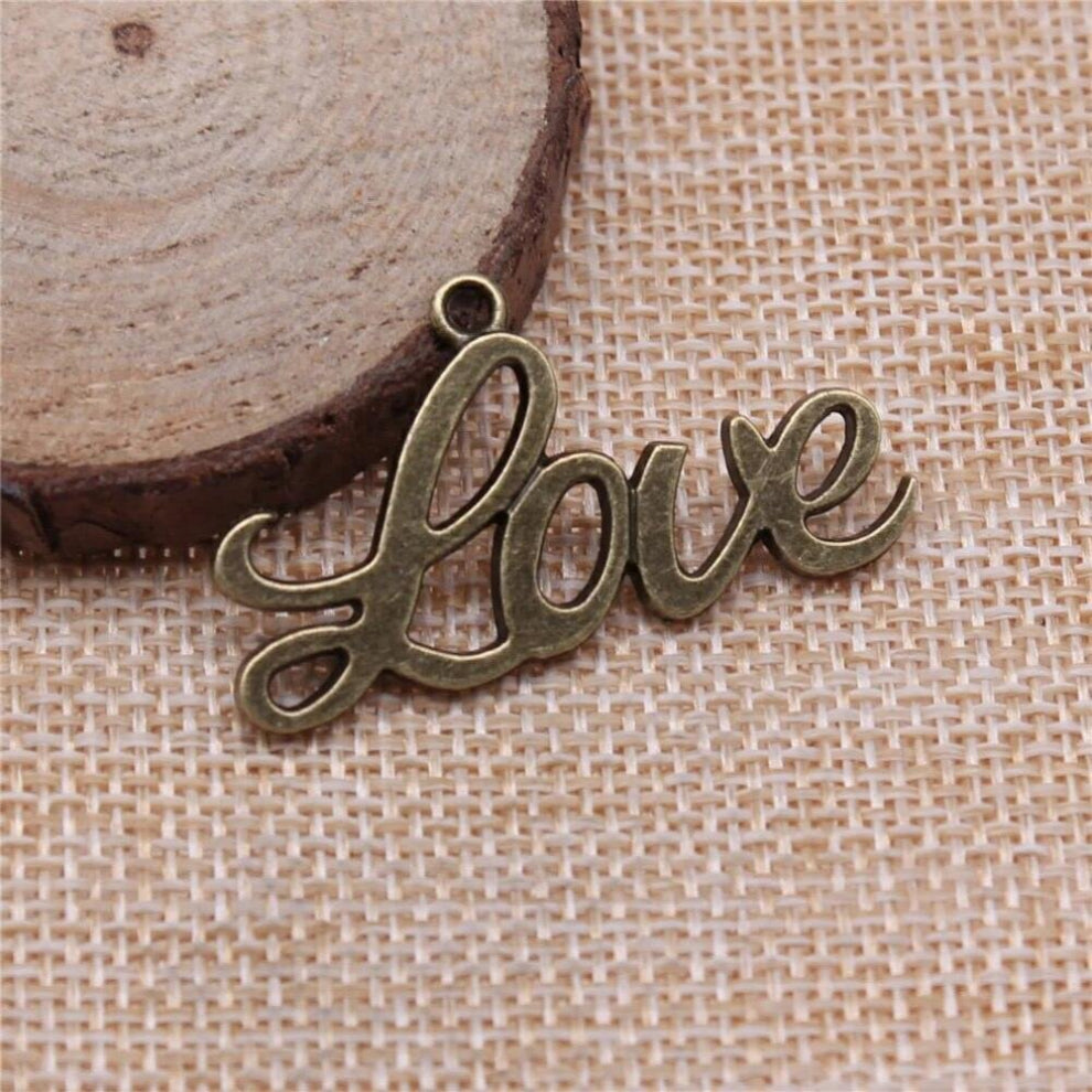10pcs Charm Dreaming Of the Sea Always Love Plates Antique Bronze Plates Pendant Charm Message Charm Jewelry Accessories