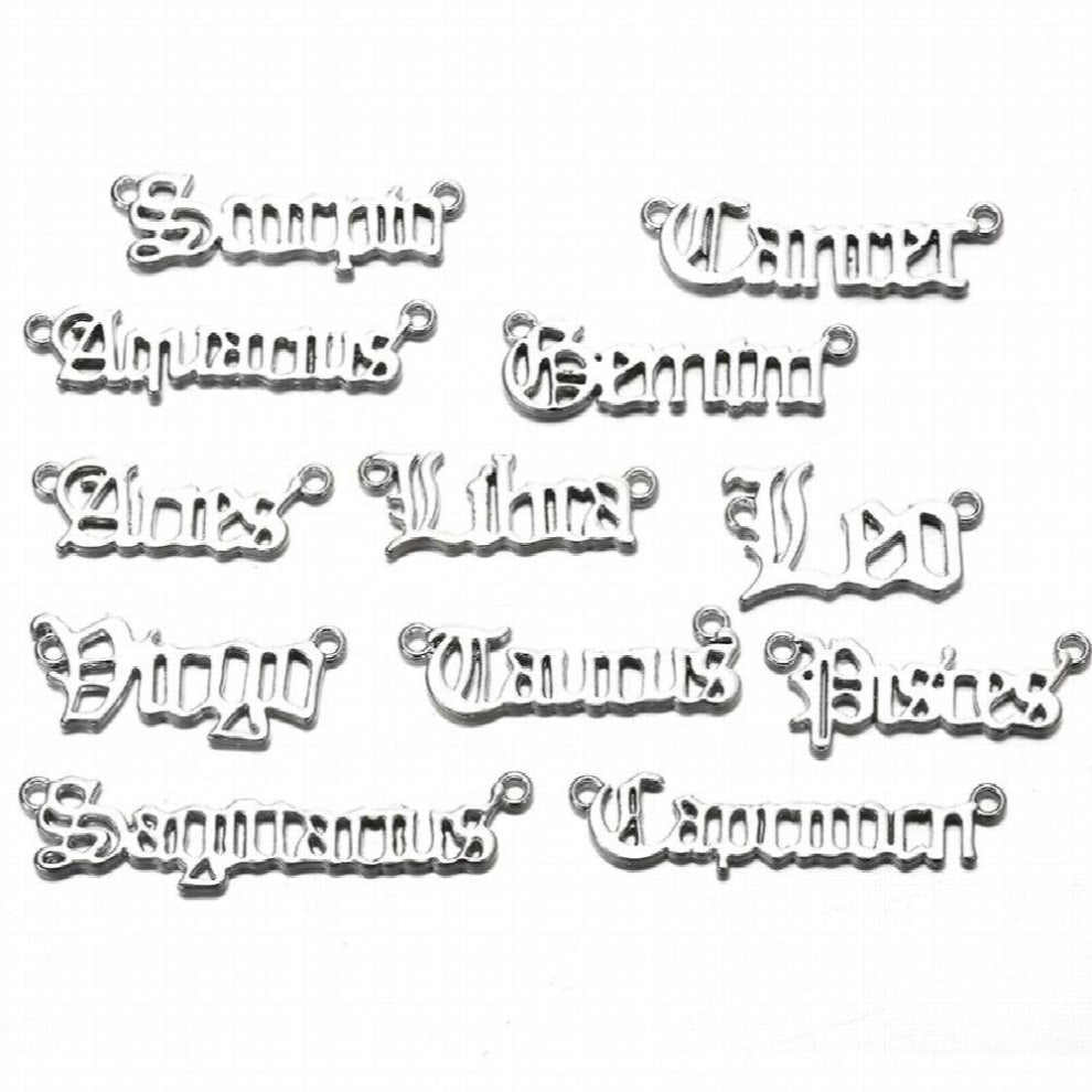 Sansango 12pcs 12 Constellation Charm Connection For Women 12 Zodiac Signs Jewelry Chokers Making Gift Astrology Constellation