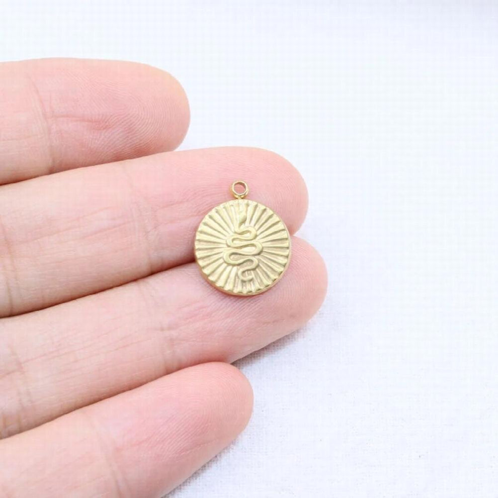 5pcs Wholesell Stainless Steel High QualitySnake Charms Pendant DIY Women AccessoryNecklace Earrings Bracelets Unfading 2 Colors