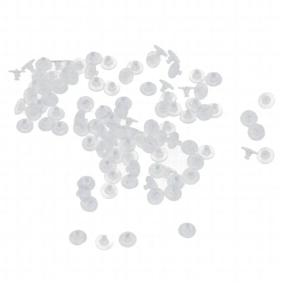 100 Pieces Silicone Earring Backs Soft Back Pads Stopper Replacement for Earring Studs Hoops
