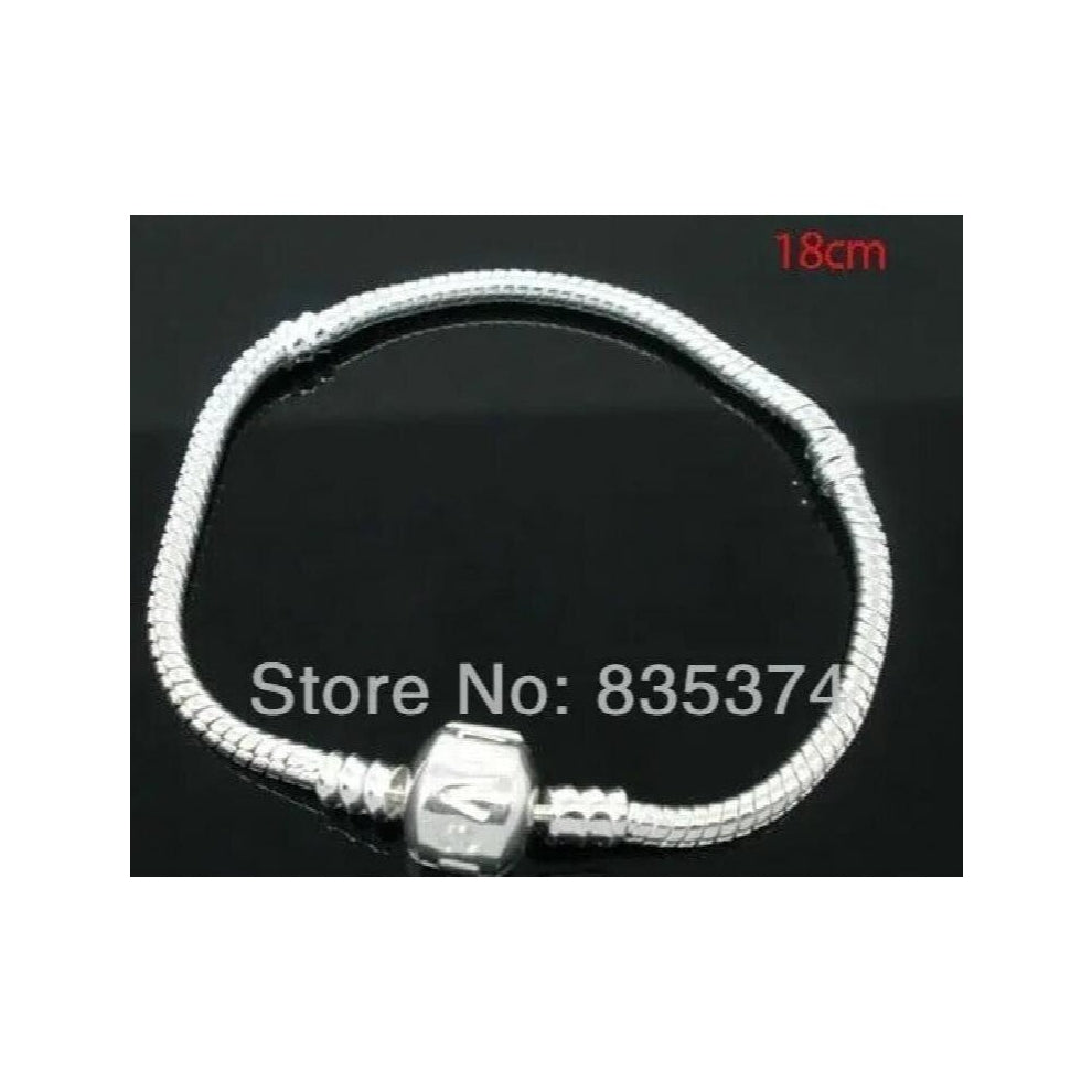 !Snake Clasp Snake Chain Bracelets Fits European Charm Length