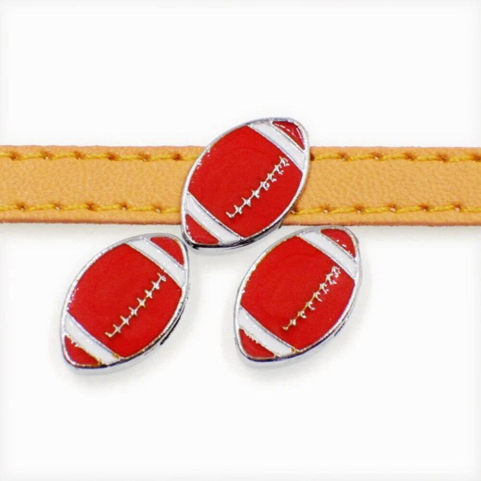 8mm Rughy - American football slide charm 100pcs-lot fit 8mm wristband bracelet