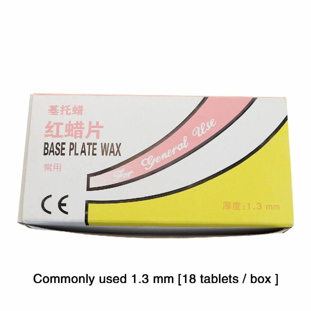 15-18pcs-Box Base Plate Red Wax Thickness 1.3mm Dental Red Wax Flakes Large Wax Plates Casting Wax Dental Dental Technician