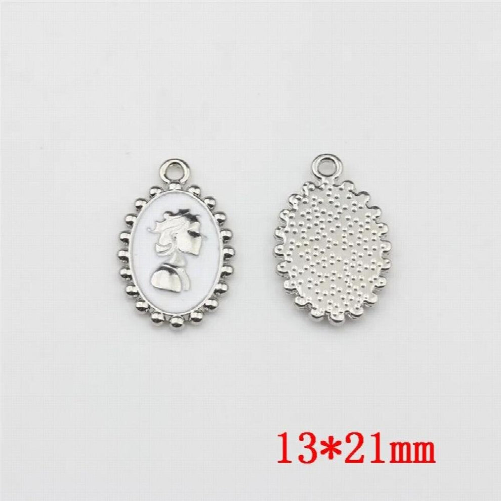 50pcs-lot girls pattern core geoemtry ovals shape alloy floating locket charms diy jewerly earring-necklace accessory