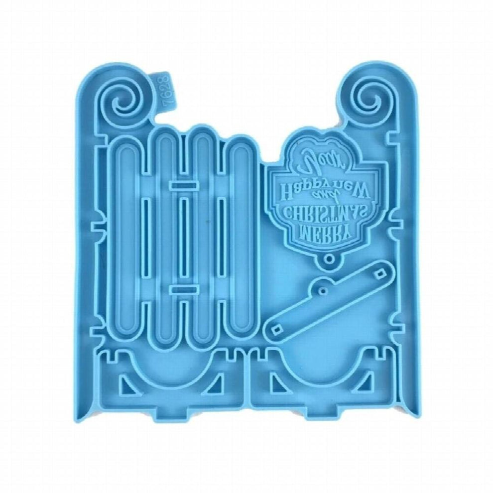 Silicone Christmas Ornament Mold,Santa Sled Wall Decor Mold DIY Wall Hangings Molds Set for DIY Crafts Home Decorations