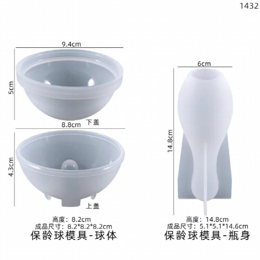 DIY Bowling Silicone Mold Set Ball Children Play Ball Games Jewelry Silicone Mold For Resin Making