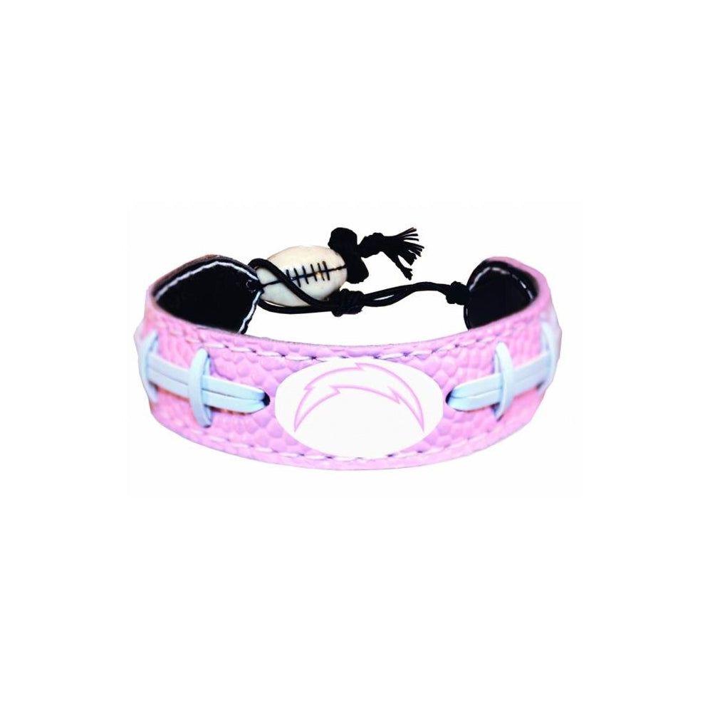 San Diego Chargers Pink NFL Football Bracelet